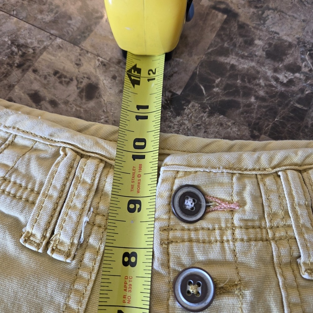 Pilcro sz 26 The Wanderer shorts yellow button‎ fly cargo cuffed summer casual - Picture 7 of 15
